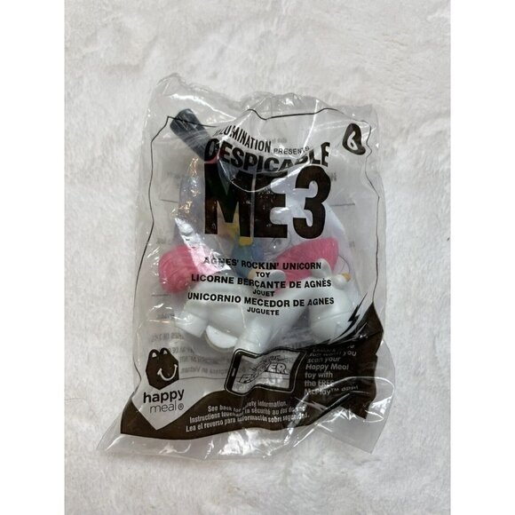 McDonald's Despicable Me 3 Minions Happy Meal Toy #6 Agnes Rockin' Unicorn - Picture 1 of 3